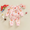 SANTA CLAUS Flower Ruffle Jumpsuit