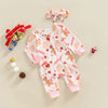 SANTA CLAUS Flower Ruffle Jumpsuit