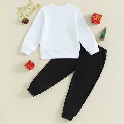 MERRY CHRISTMAS Black & White Outfit