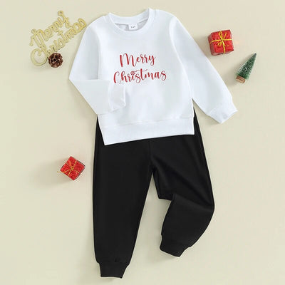 MERRY CHRISTMAS Black & White Outfit