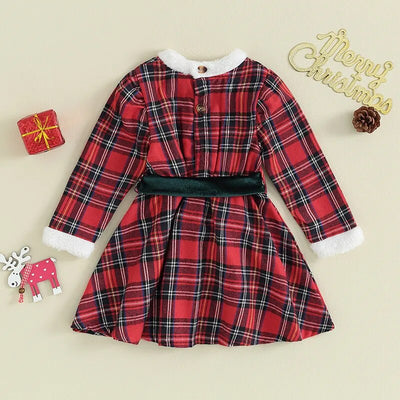 BELLE Plaid Bowtie Dress