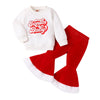 SANTA BABY Velvet Bellbottoms Outfit