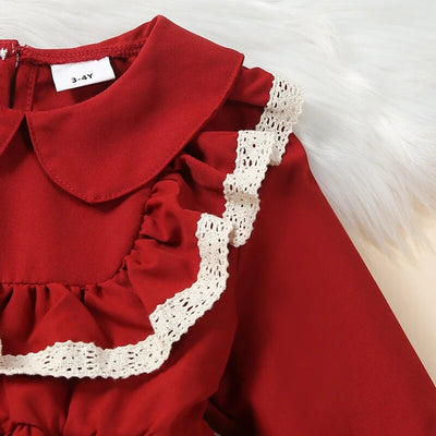 CASSIDY Crochet Ruffle Dress