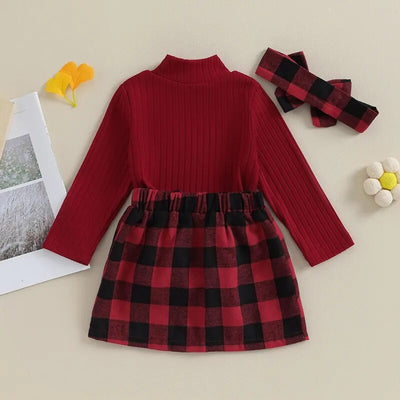 RUTH Plaid Bowtie Skirt Outfit
