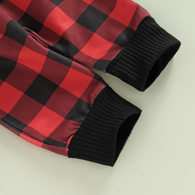 HAPPY SANTA Plaid Outfit