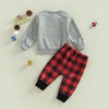 HAPPY SANTA Plaid Outfit