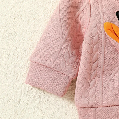 DEER Pink Cable Knit Hoody Outfit