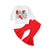 SANTA BABY Ribbed Bellbottoms Outfit