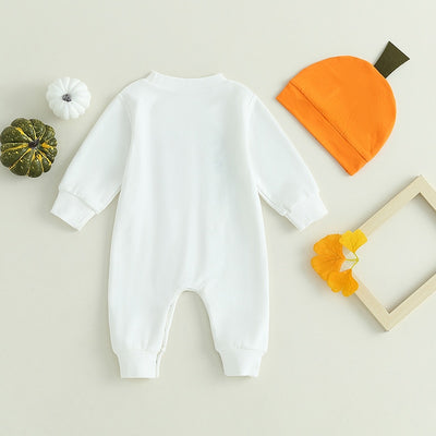 MY 1st HALLOWEEN White Jumpsuit with Beanie