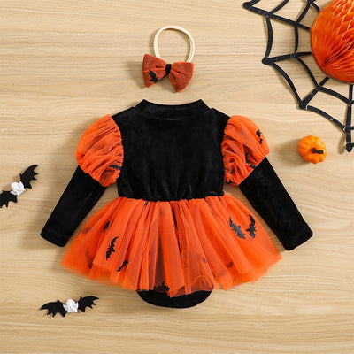 BAT PRINCESS Tulle Romper Dress with Headband