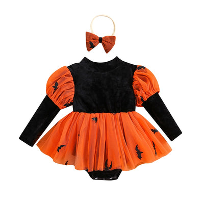 BAT PRINCESS Tulle Romper Dress with Headband
