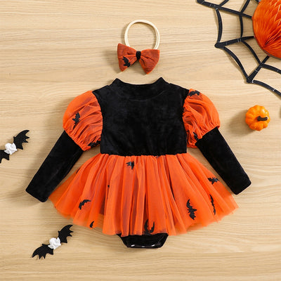 BAT PRINCESS Tulle Romper Dress with Headband