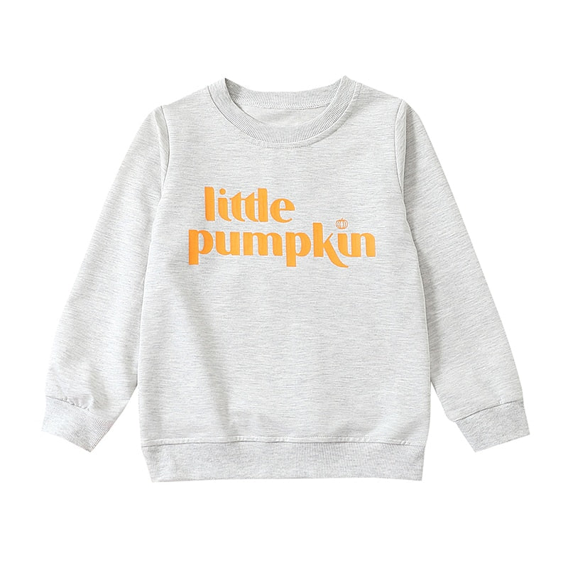 LITTLE PUMPKIN Light Gray Sweatshirt