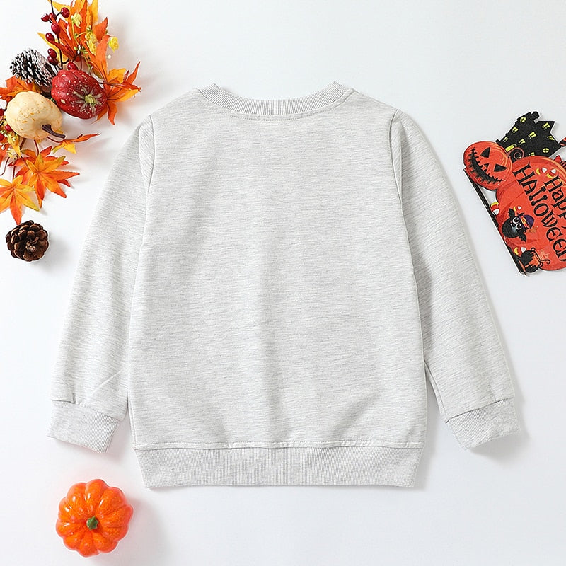 LITTLE PUMPKIN Light Gray Sweatshirt