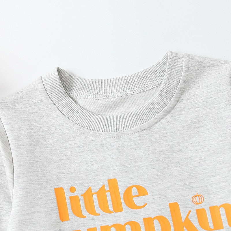 LITTLE PUMPKIN Light Gray Sweatshirt