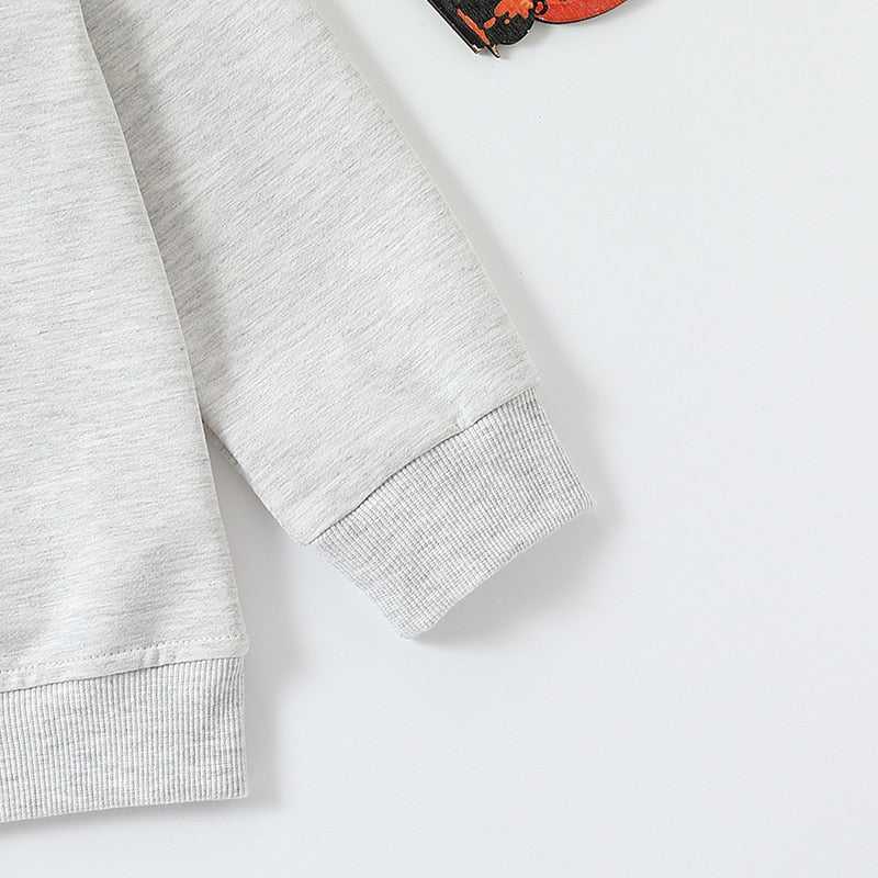 LITTLE PUMPKIN Light Gray Sweatshirt