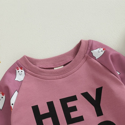 HEY BOO Friendly Ghost Sweatshirt