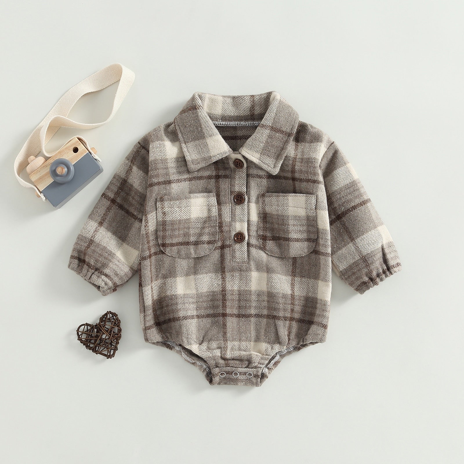 LOGAN Plaid Onesie
