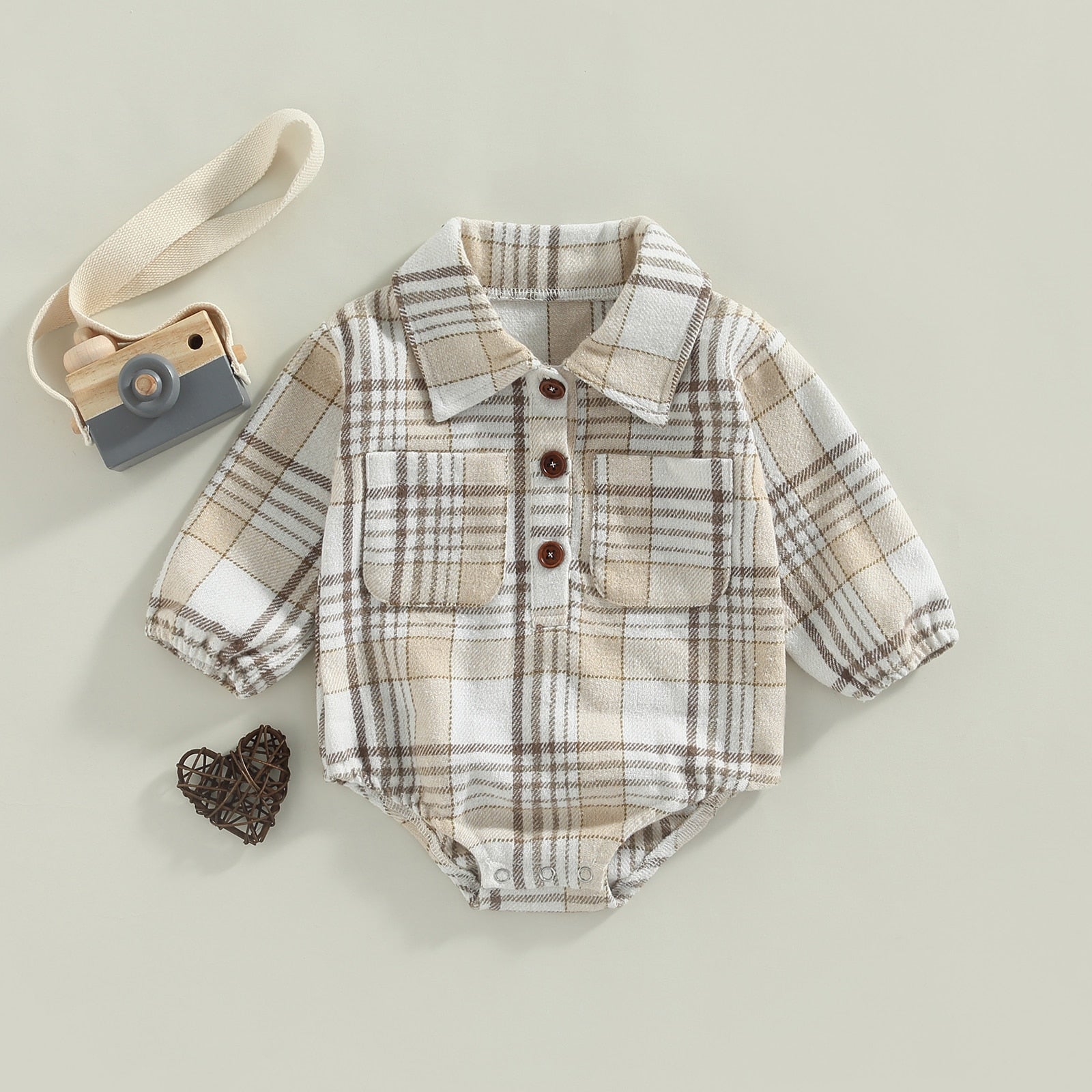 LOGAN Plaid Onesie