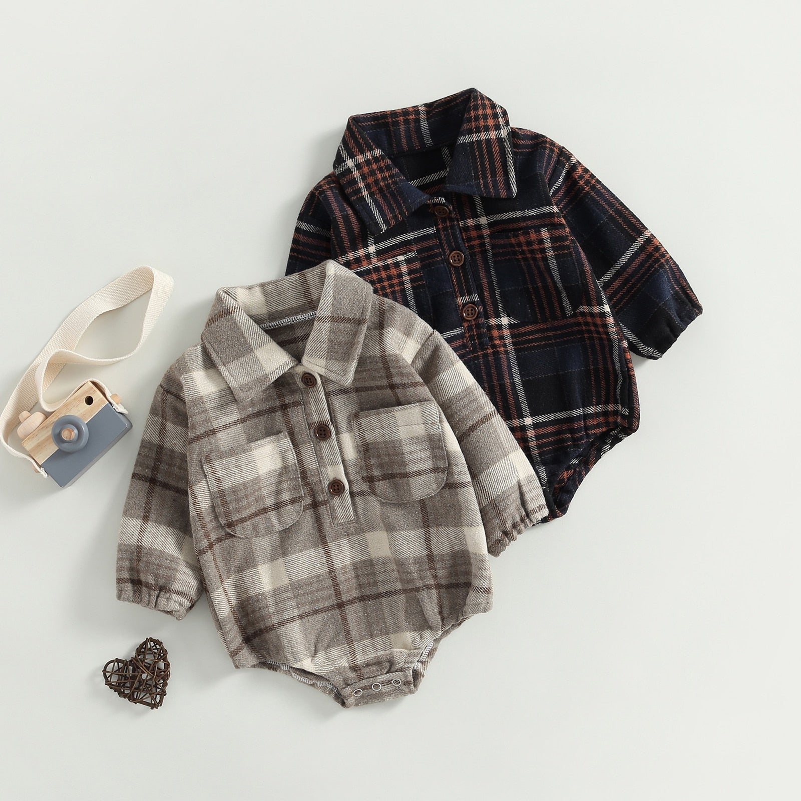 LOGAN Plaid Onesie