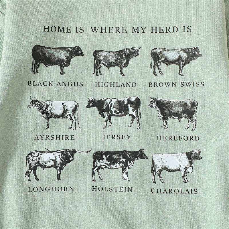 HOME IS WHERE THE HERD IS Long-Sleeve Onesie
