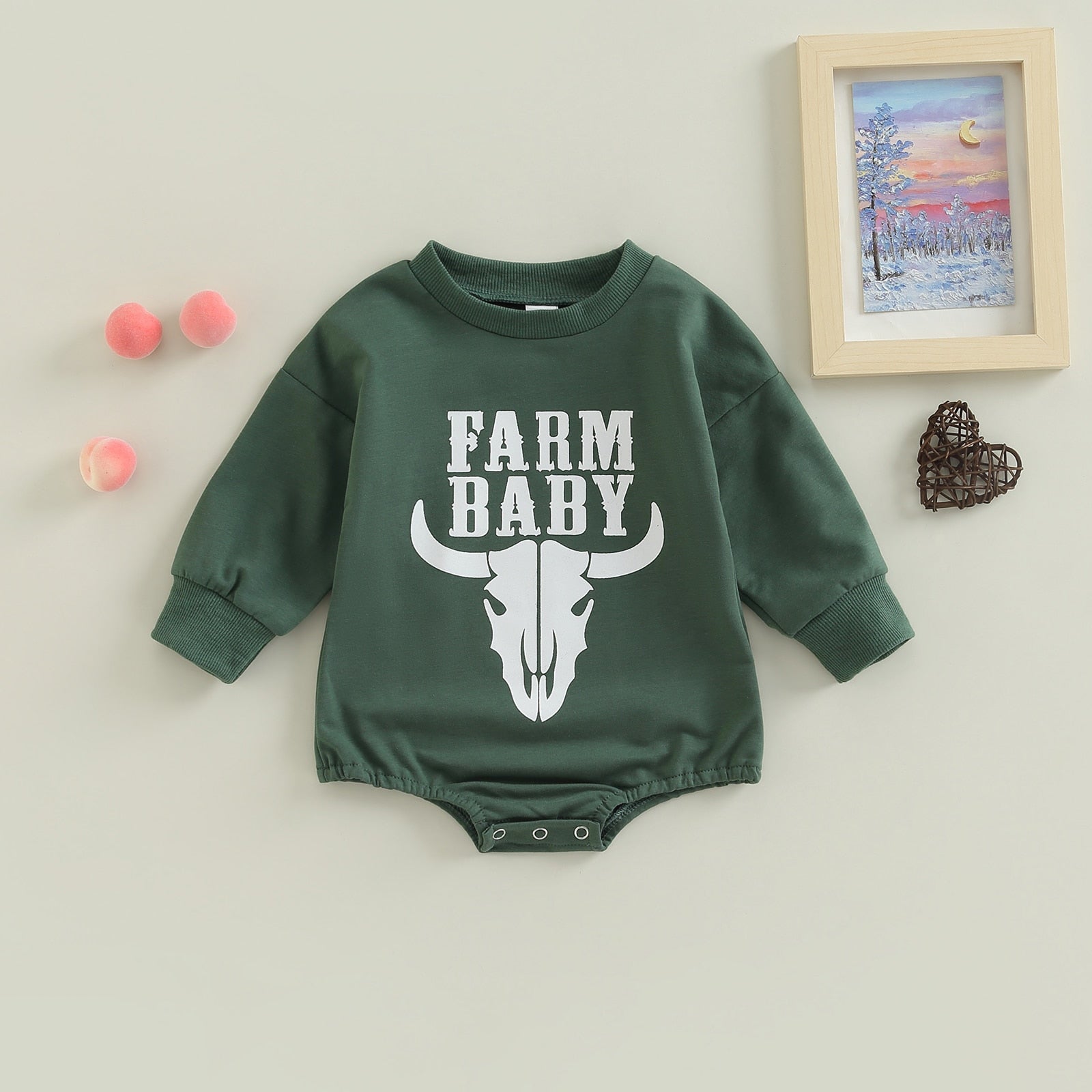 FARM BABY Long-Sleeve Onesie Hazel Bo1