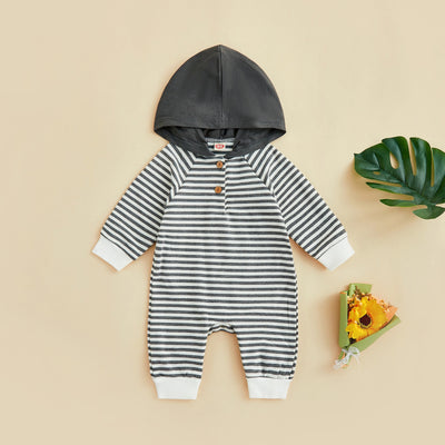 OLLY Striped Hoody Jumpsuit