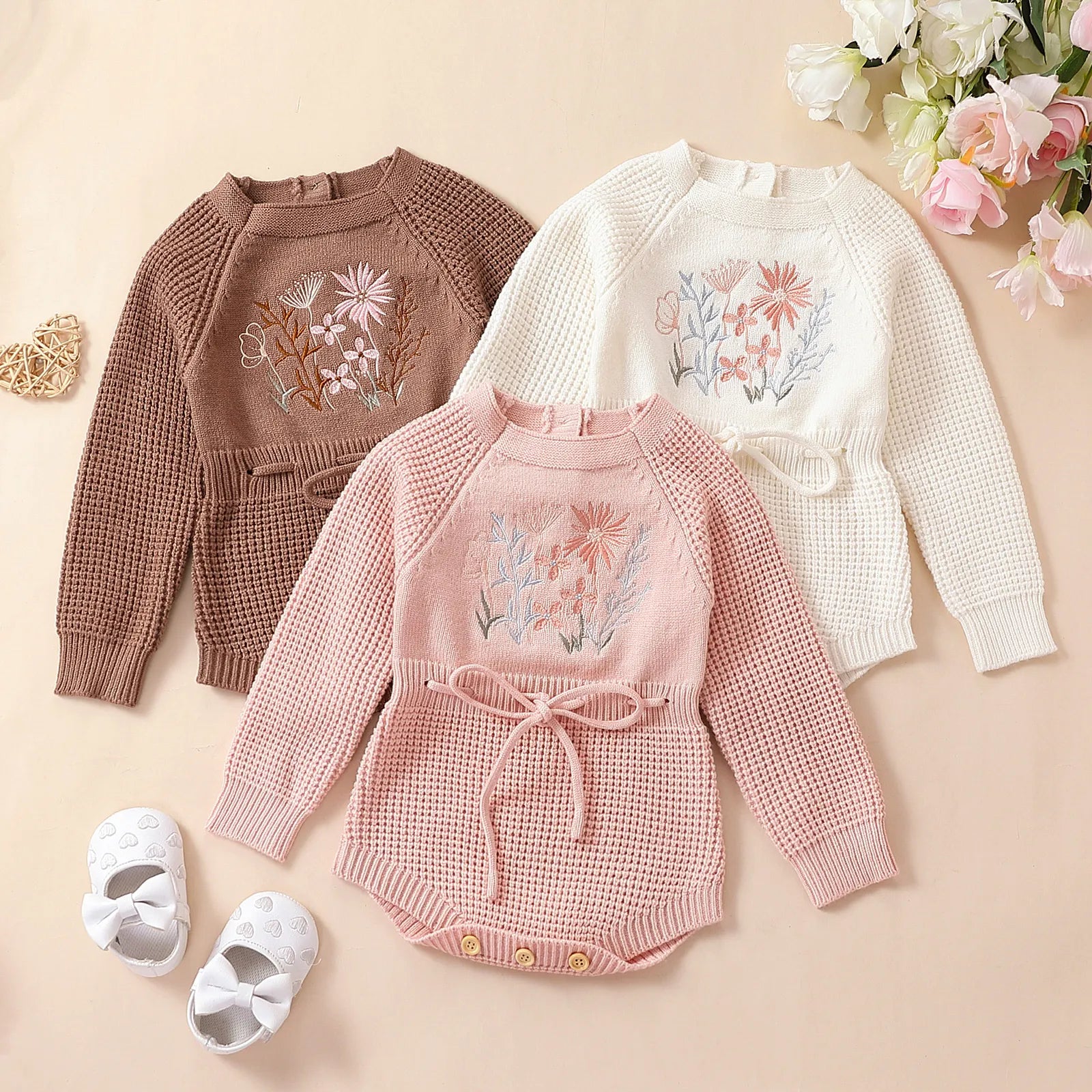 MEADOW Knitted Romper - Hazel & Bo