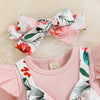 PENNY Floral Bowtie Romper Dress with Headband