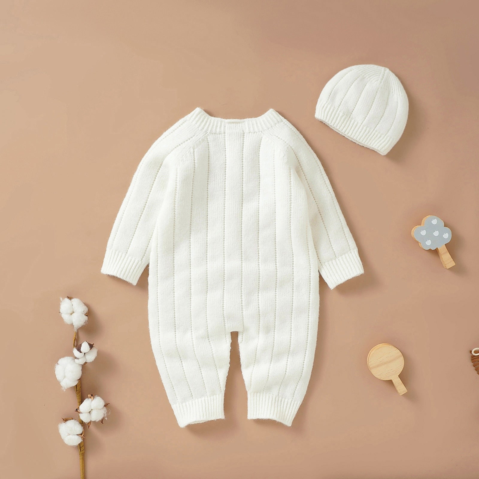 SKYE Knitted Jumpsuit with Beanie