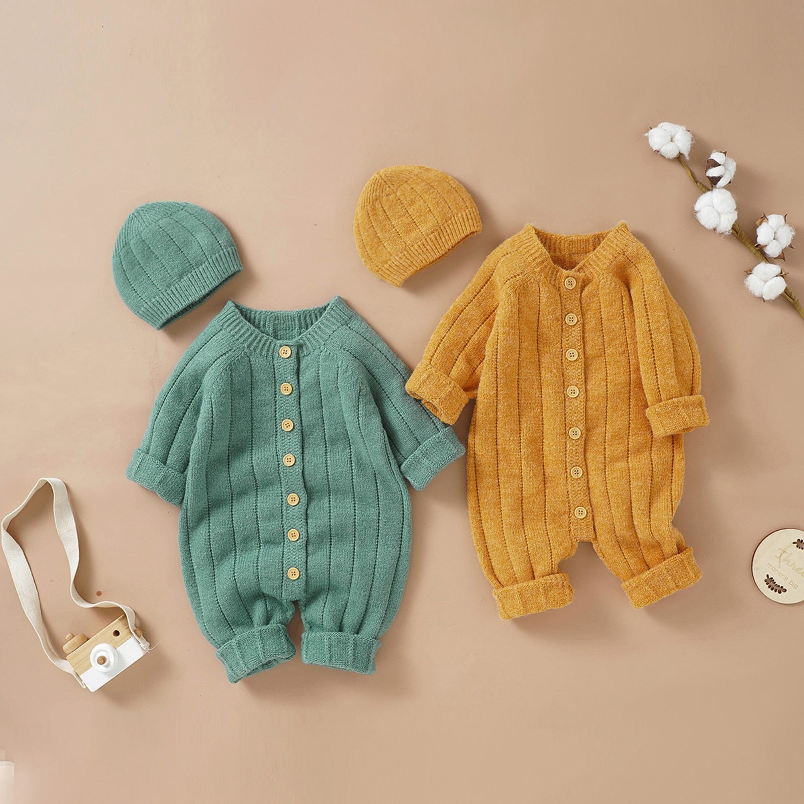 SKYE Knitted Jumpsuit with Beanie