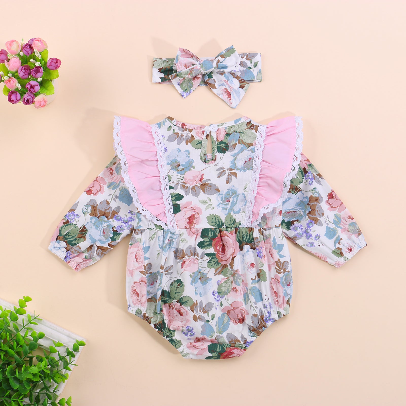 GEMMA Floral Ruffle Romper