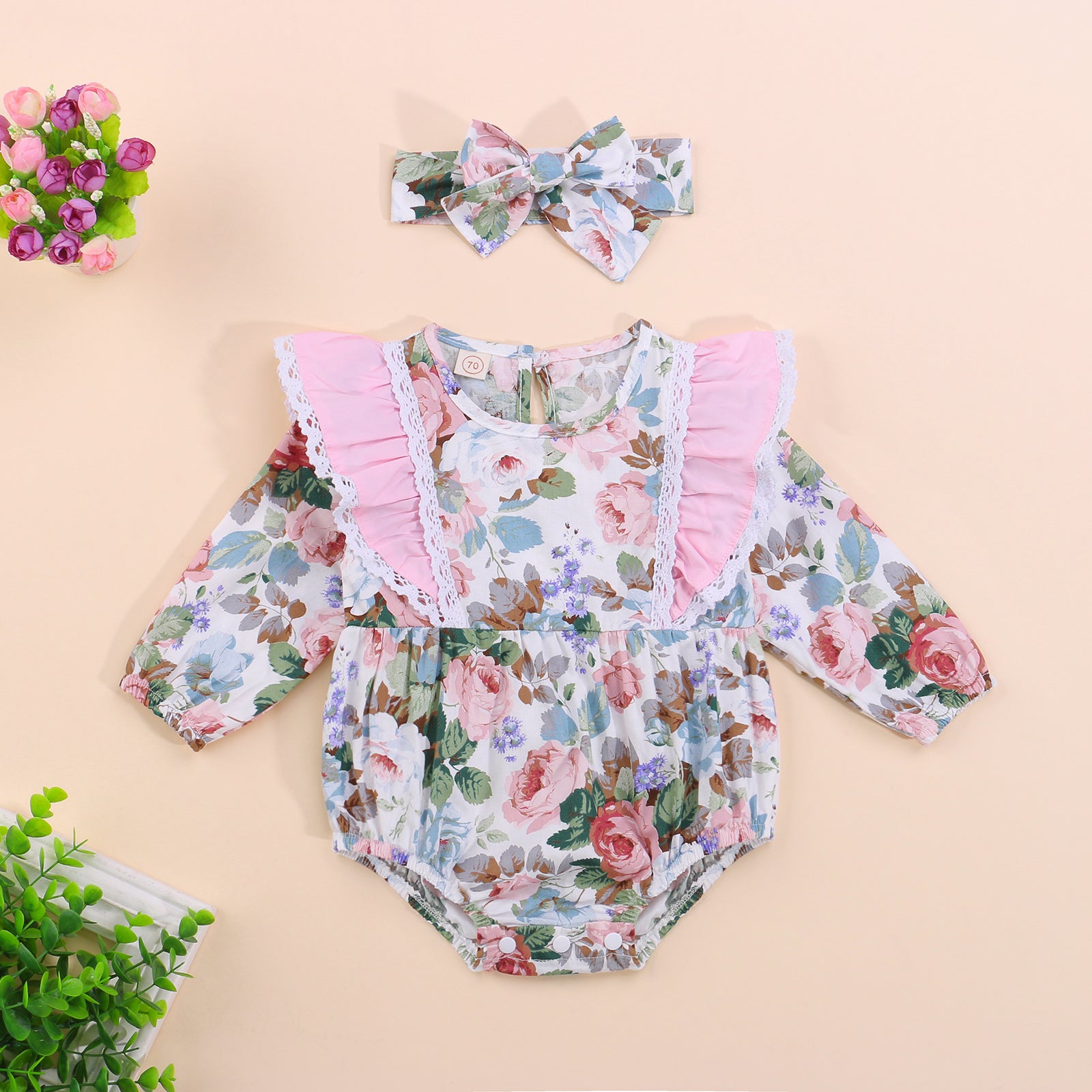 GEMMA Floral Ruffle Romper
