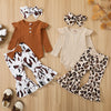 WILD GIRL Animal Print Bellbottom Outfit with Headband