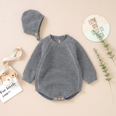 RYLEE Knitted Romper with Cap
