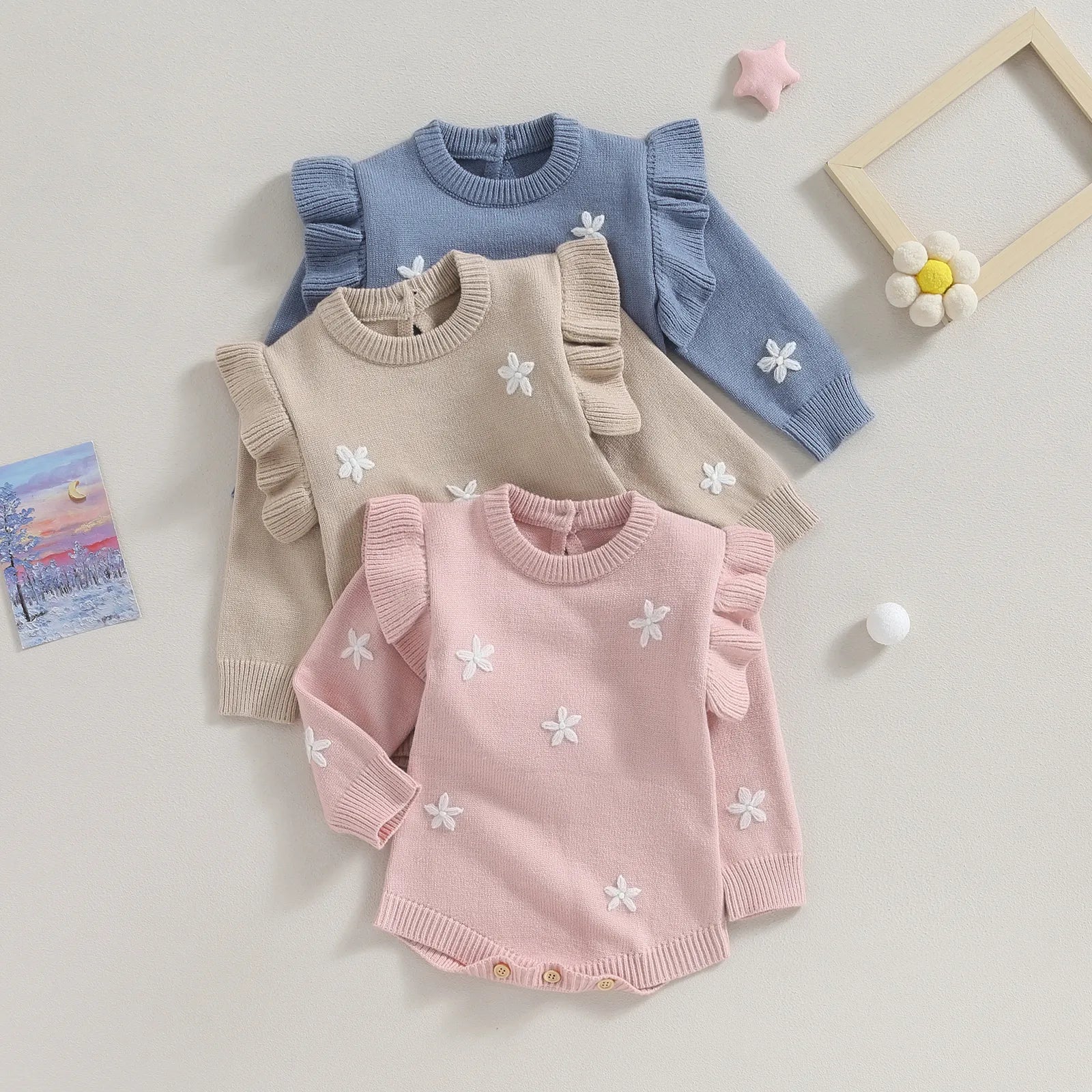 WINTER FLOWERS Romper