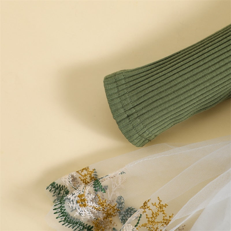 OPHELIA Embroidered Tulle Romper Dress