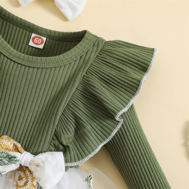 OPHELIA Embroidered Tulle Romper Dress