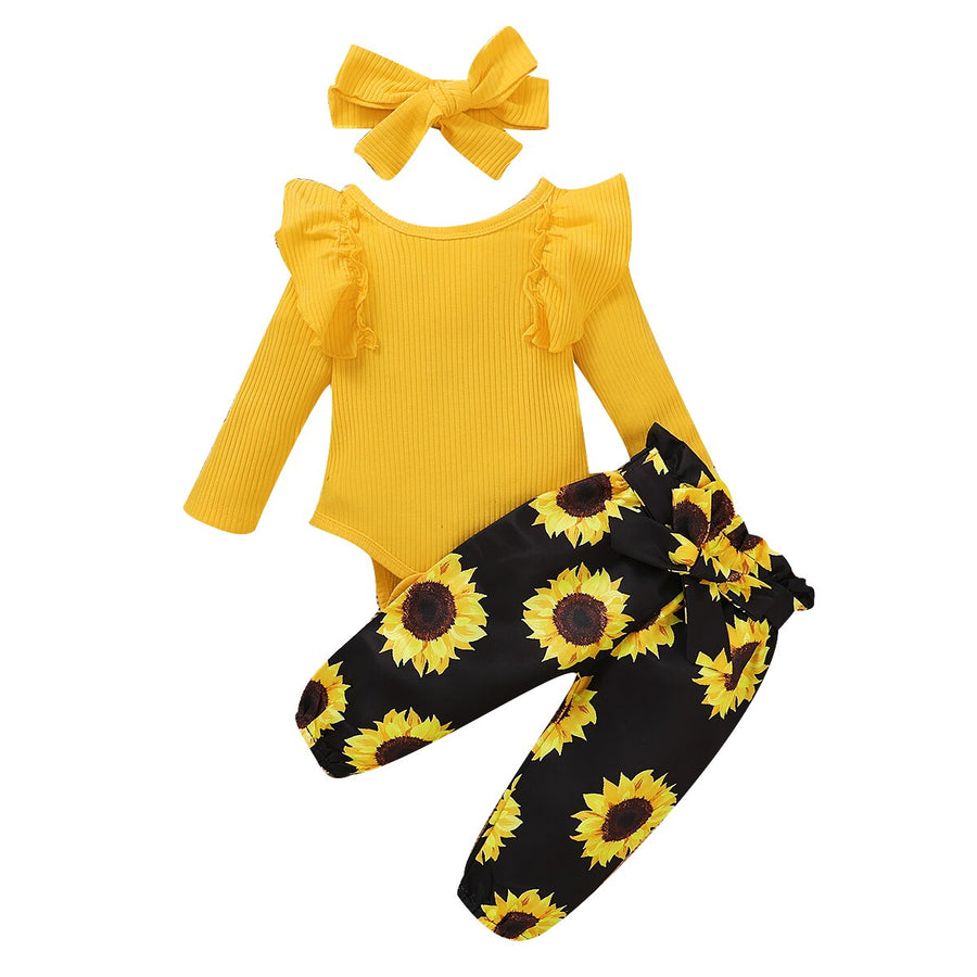 SUNFLOWER Yellow Outfit with Headband