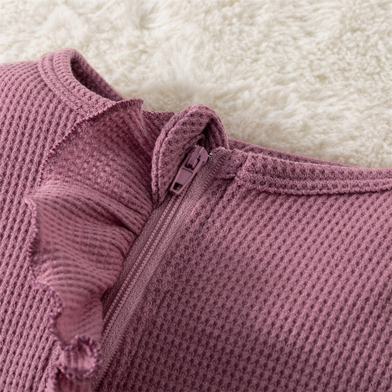 MATILDA Waffle Knit Jumpsuit with Headband