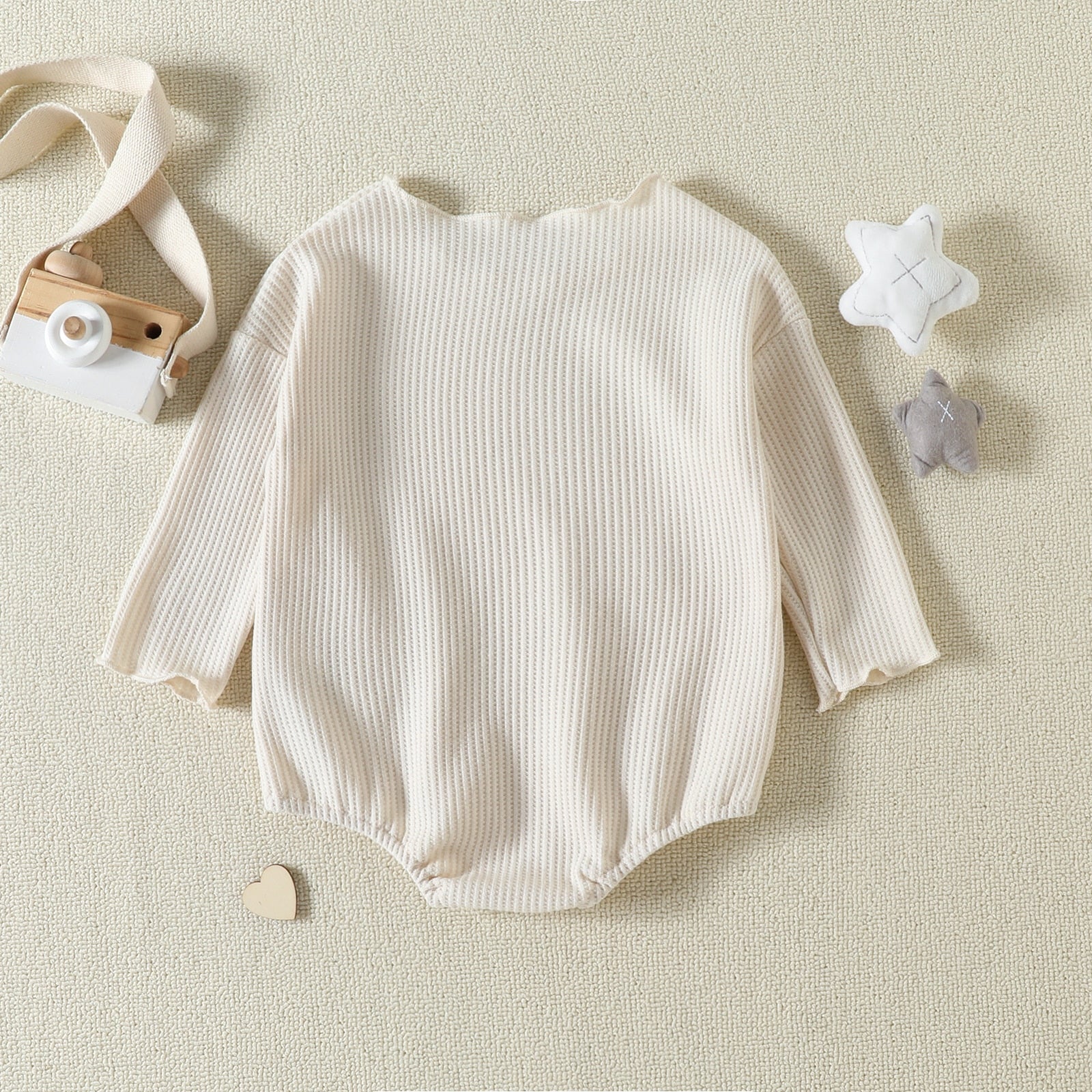 MAGGIE Waffle Knit Pocket Long-Sleeve