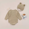 BEAR Knitted Romper with Beanie