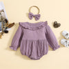 LIZ Ruffle Collar Romper with Headband