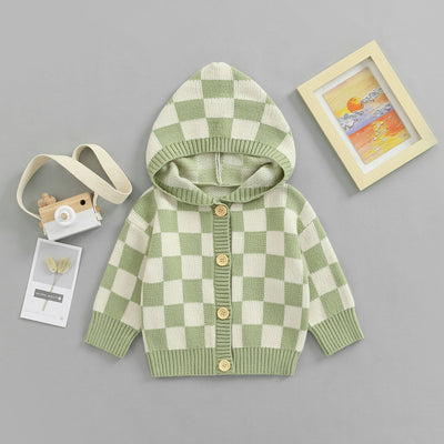CHECKERS Hooded Cardigan