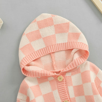 CHECKERS Hooded Cardigan
