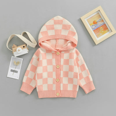 CHECKERS Hooded Cardigan
