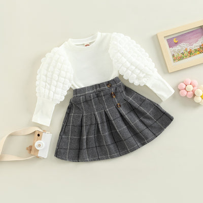 NOVA Puffed Sleeve Skirt Outfit