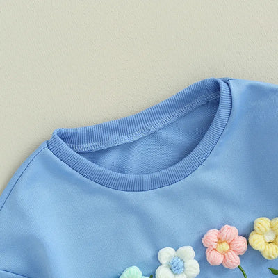 FLOWERS Blue Sweatshirt
