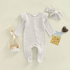 LULLABY Striped Romper with Headband