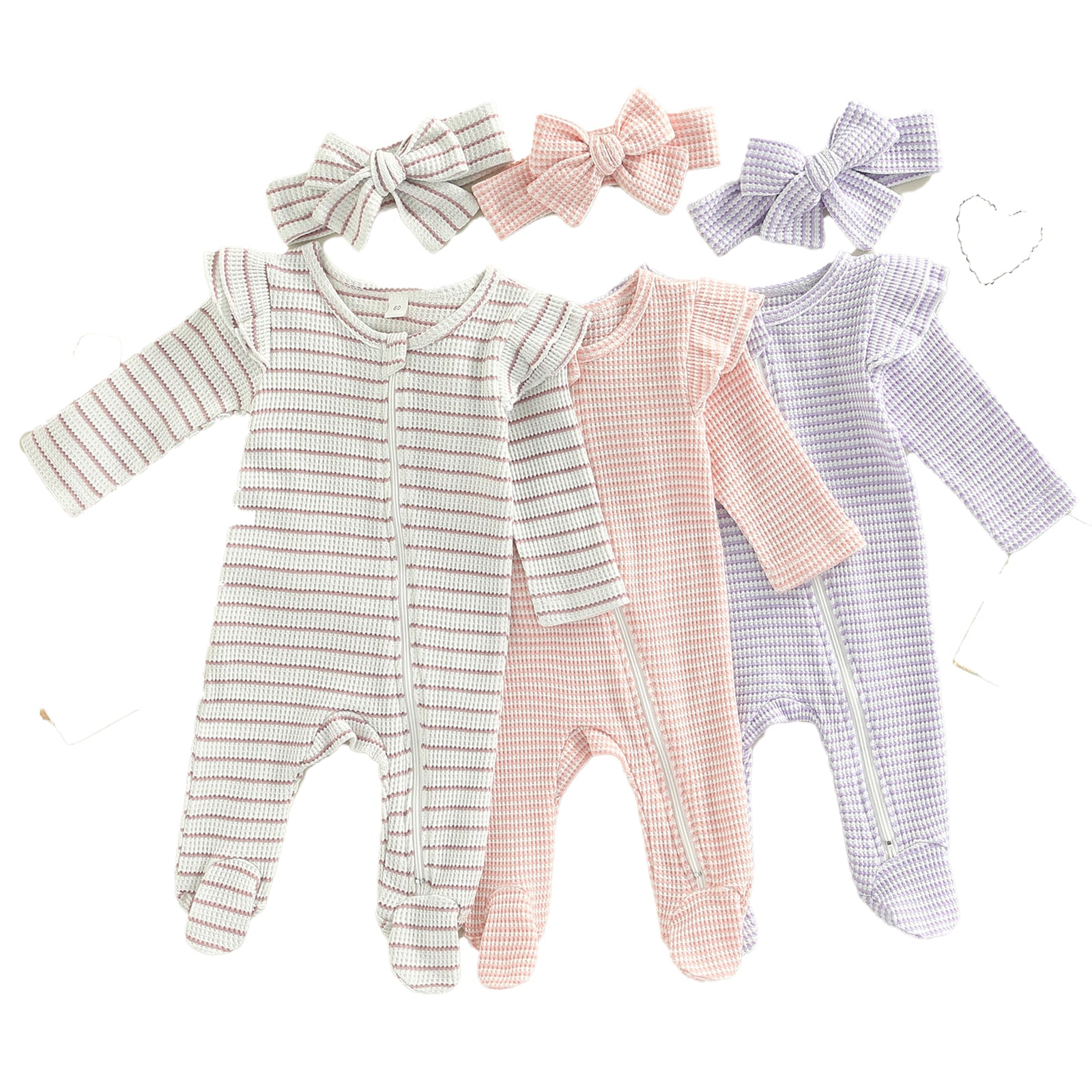 LULLABY Striped Romper with Headband
